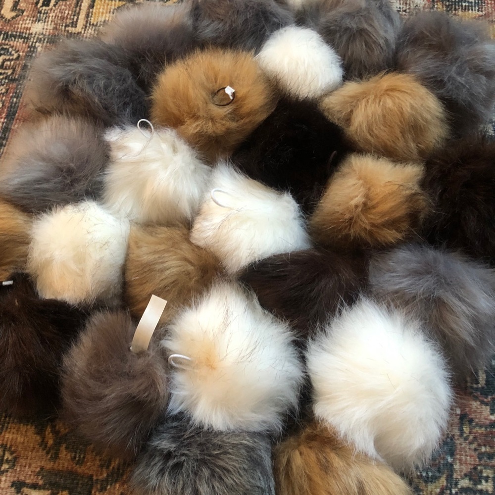 Set of 27 Faux Fur Balls/Ornaments